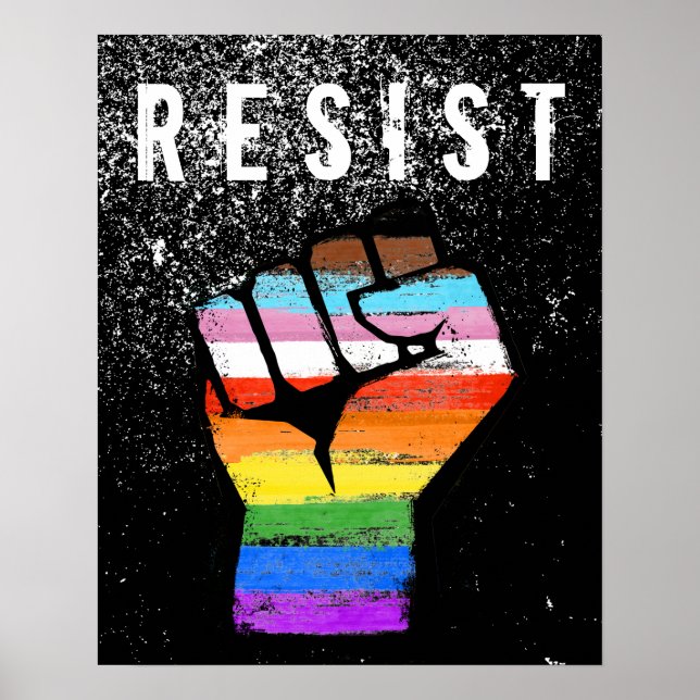 Inclusive Progress Pride Fist Poster (Front)