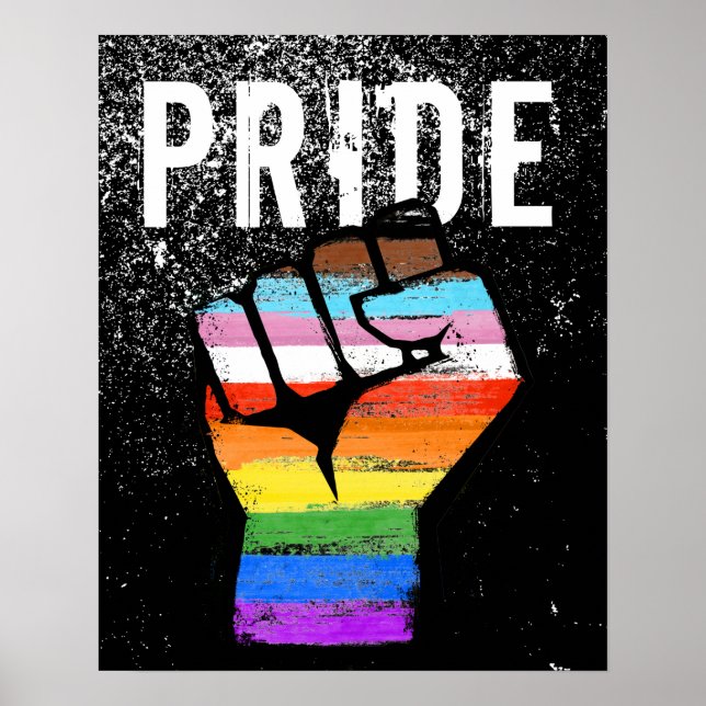 Inclusive Progress Pride Fist Poster (Front)