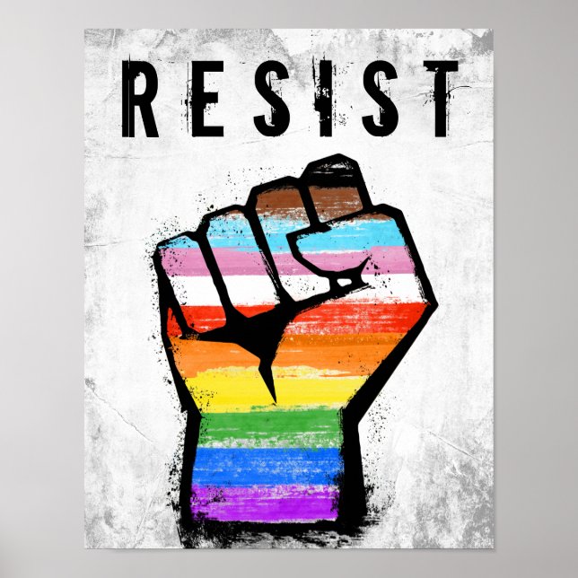 Inclusive Progress Pride Fist Poster (Front)