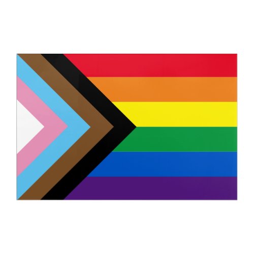 Inclusive rainbow Lgbtq gay diversity flag Acrylic Print