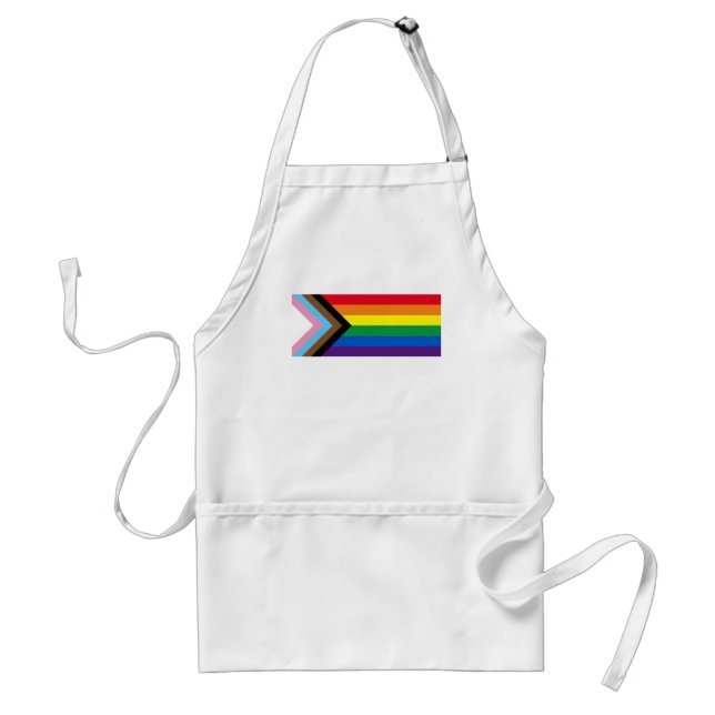 Inclusive rainbow Lgbtq gay diversity flag Adult Apron (Front)