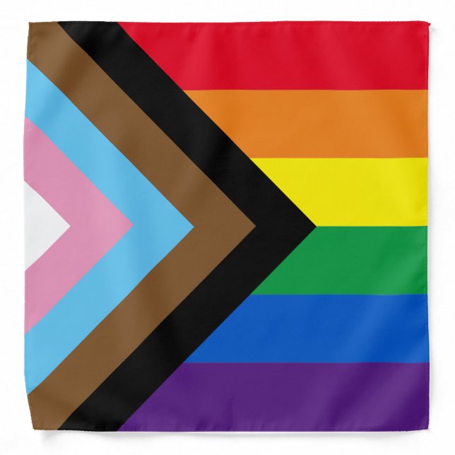 Inclusive rainbow Lgbtq gay diversity flag Bandana (Front)