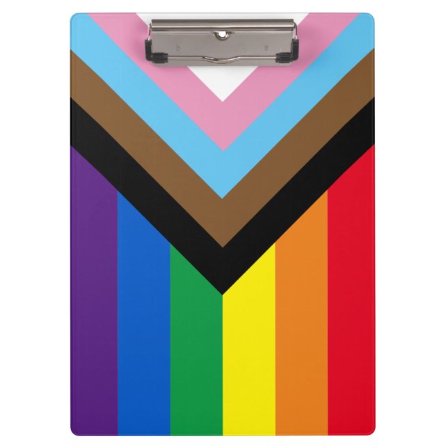 Inclusive rainbow Lgbtq gay diversity flag Clipboard (Front)