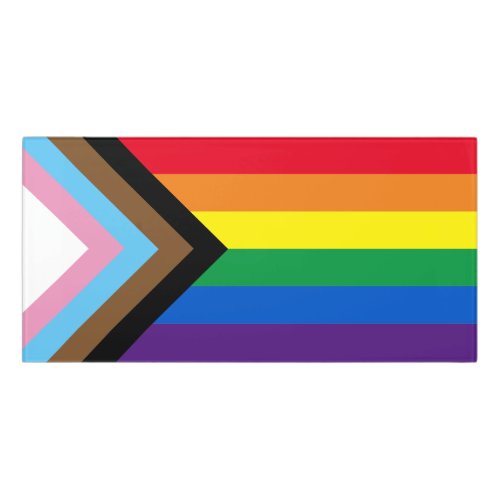 Inclusive rainbow Lgbtq gay diversity flag Door Sign