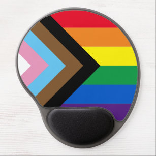 Inclusive rainbow Lgbtq gay diversity flag Gel Mouse Pad