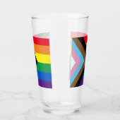 Inclusive rainbow Lgbtq gay diversity flag Glass (Right)