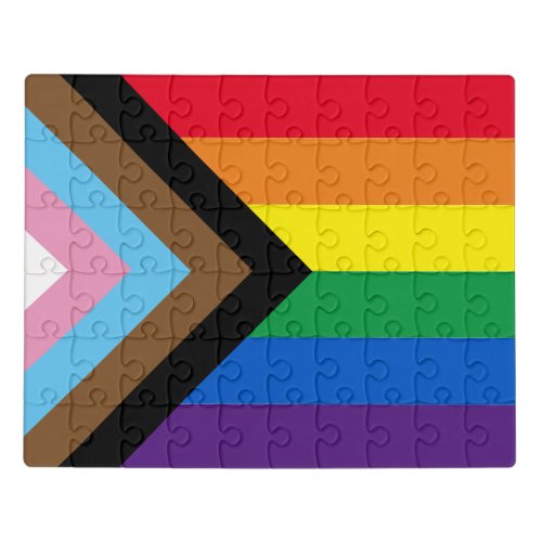 Inclusive rainbow Lgbtq gay diversity flag Jigsaw Puzzle