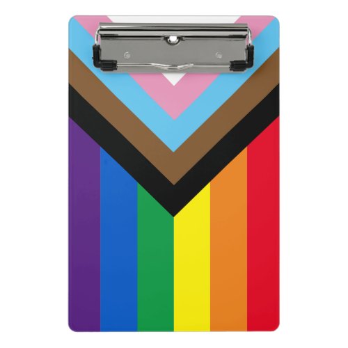 Inclusive rainbow Lgbtq gay diversity flag Mini Clipboard
