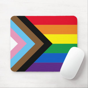 Inclusive rainbow Lgbtq gay diversity flag Mouse Pad