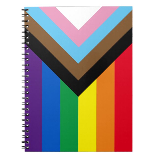Inclusive rainbow Lgbtq gay diversity flag Notebook (Front)