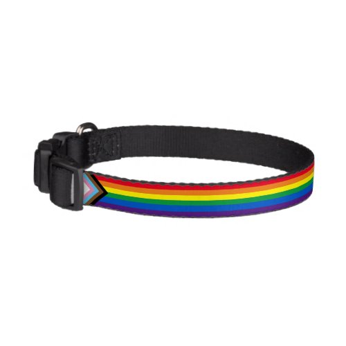 Inclusive rainbow Lgbtq gay diversity flag Pet Collar