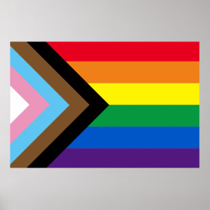 Inclusive rainbow Lgbtq gay diversity flag Poster