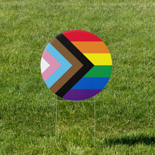 Inclusive rainbow Lgbtq gay diversity flag Sign (Insitu)
