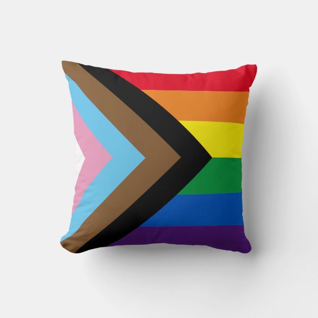 Inclusive rainbow Lgbtq gay diversity flag Throw Pillow (Front)