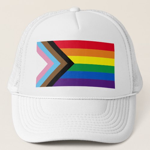 Inclusive rainbow Lgbtq gay diversity flag Trucker Hat