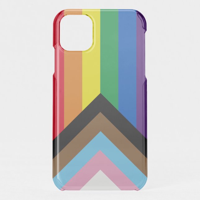 Inclusive rainbow Lgbtq gay flag clear Uncommon iPhone Case (Back)