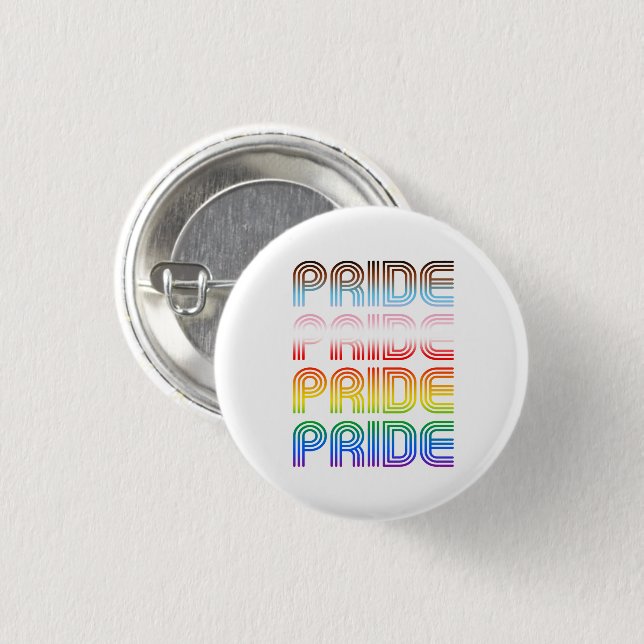 Inclusive Retro Pride Button (Front & Back)