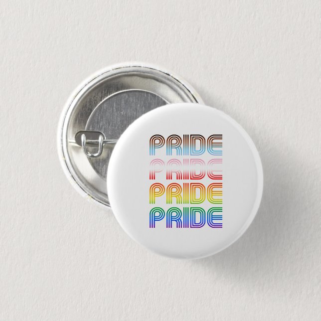 Inclusive Retro Pride Button (Front & Back)