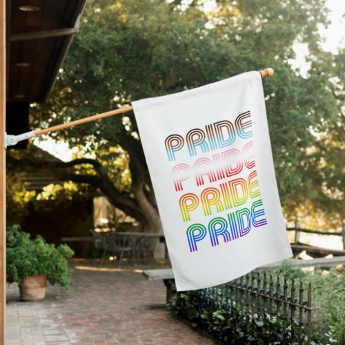 Inclusive Retro Pride House Flag