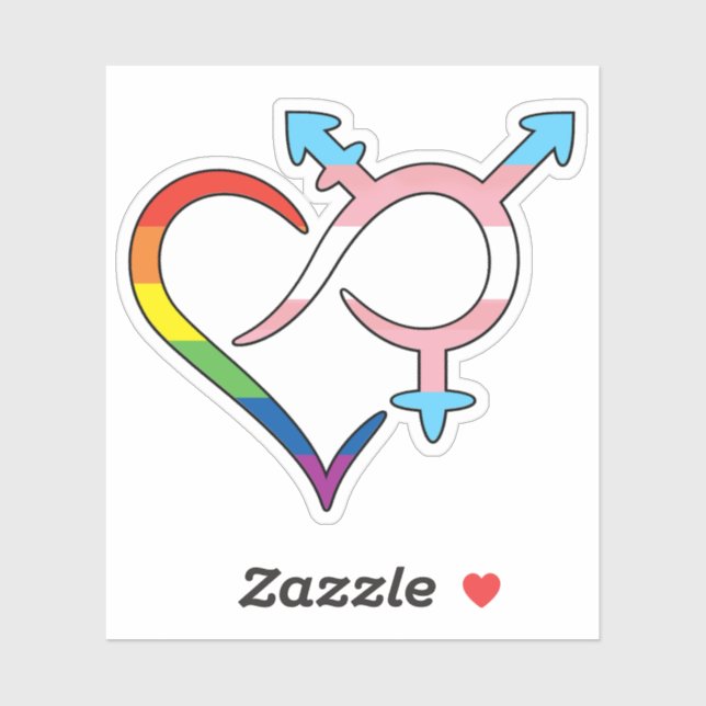 Inclusivity & Love symbol PRIDE / TG Sticker (Sheet)