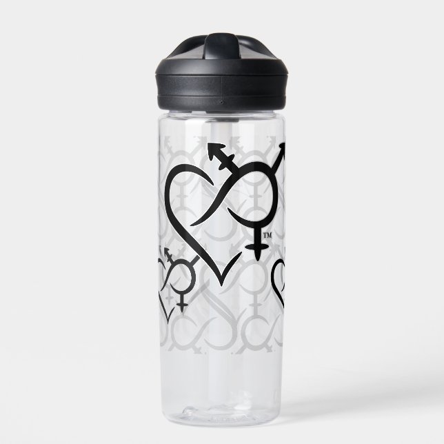 Inclusivity & Love Symbol Water Bottle (Front)