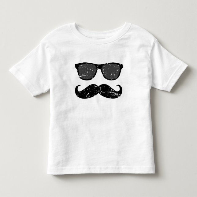 Incognito boy - funny mustache and sunglasses toddler t-shirt (Front)