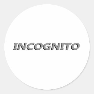 Incognito Classic Round Sticker