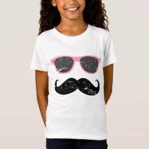 Incognito girl - funny mustache and sunglasses T-Shirt