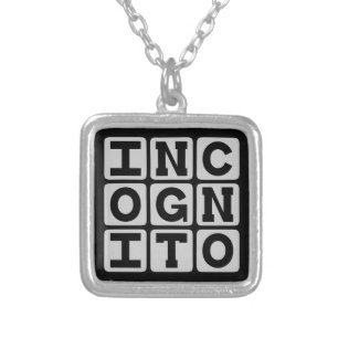 Incognito, Hidden in Anonymity Silver Plated Necklace