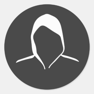 incognito mode classic round sticker