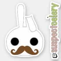 Incognito Mustache Bunny Emote SuspectCelery™ Logo Sticker