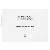 Incognito Mustache & Glasses Card (Back Horizontal)