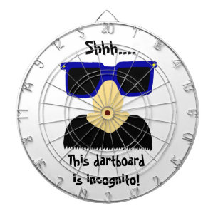 Incognito Mustache & Glasses Dartboard With Darts