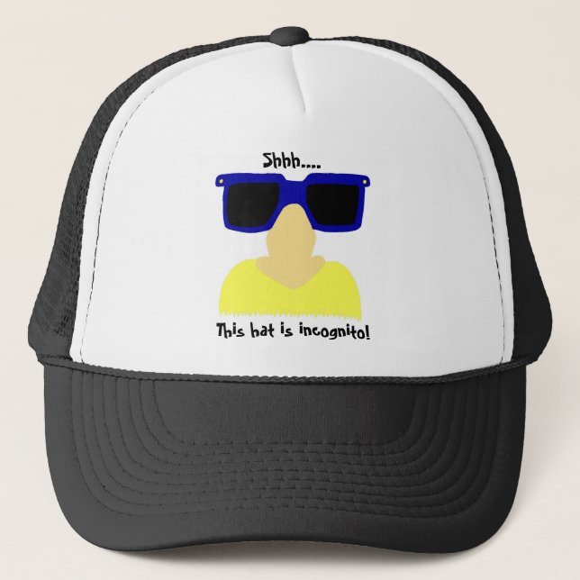 Incognito Mustache & Glasses Hat (Front)