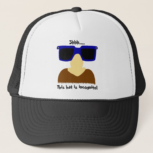 Incognito Mustache & Glasses Hat (Front)