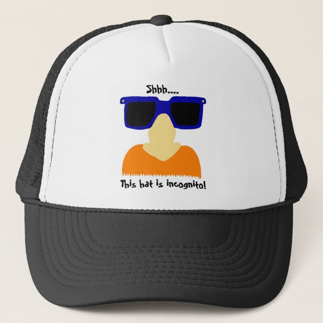 Incognito Mustache & Glasses Hat (Front)