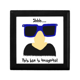 Incognito Mustache & Glasses Keepsake Box