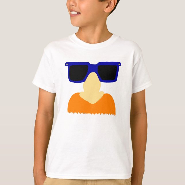 Incognito Mustache & Glasses Kids Basic T-Shirt (Front)