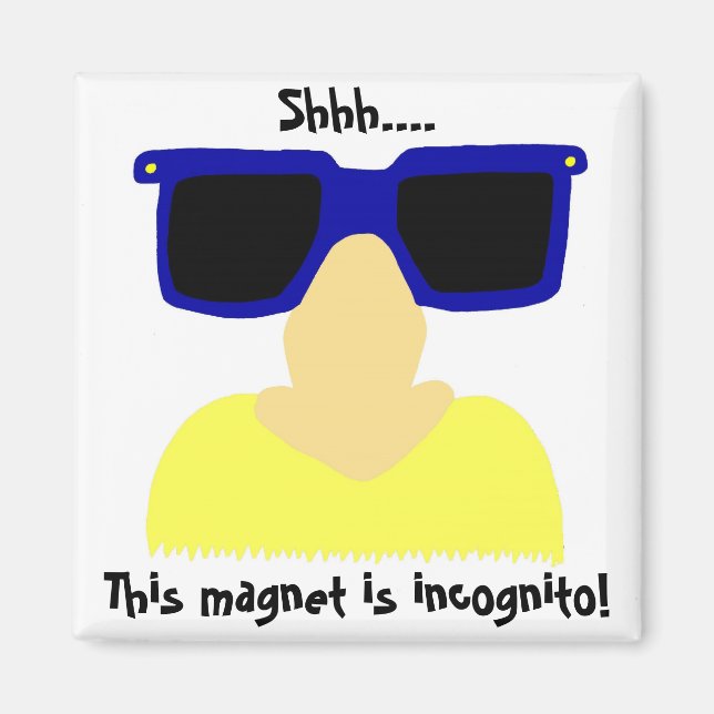 Incognito Mustache & Glasses Magnet (Front)