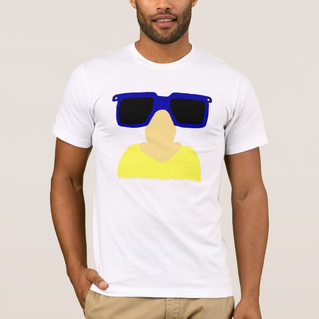 Incognito Mustache & Glasses Mens Crew Neck Tee (Front)