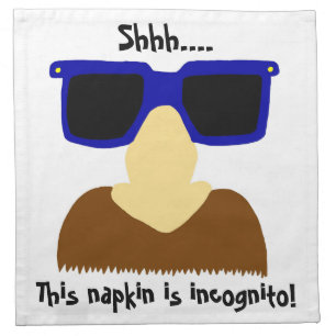 Incognito Mustache & Glasses Napkins - Set of 4