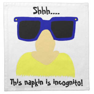 Incognito Mustache & Glasses Napkins - Set of 4
