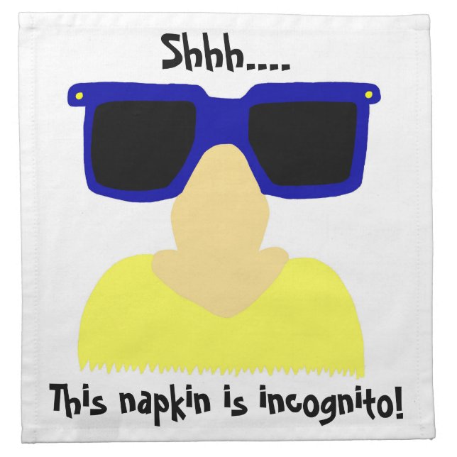Incognito Mustache & Glasses Napkins - Set of 4 (Front)