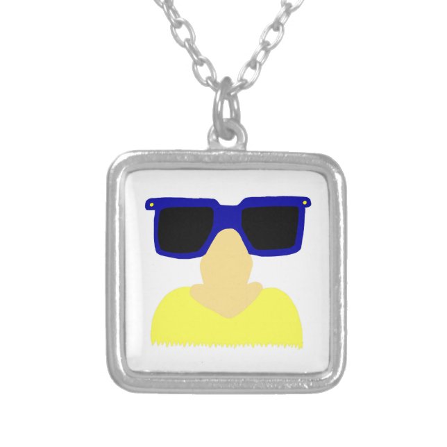 Incognito Mustache & Glasses Necklace (Front)