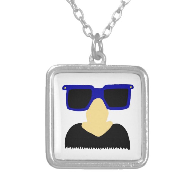 Incognito Mustache & Glasses Necklace (Front)