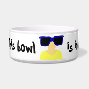 Incognito Mustache & Glasses Pet Bowl