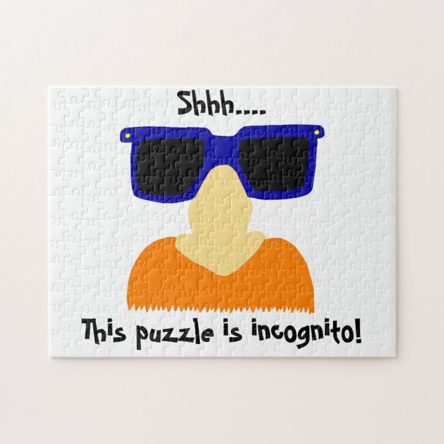 Incognito Mustache & Glasses Puzzle (Horizontal)