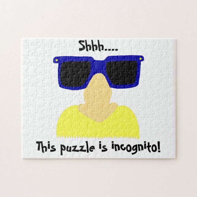 Incognito Mustache & Glasses Puzzle (Horizontal)