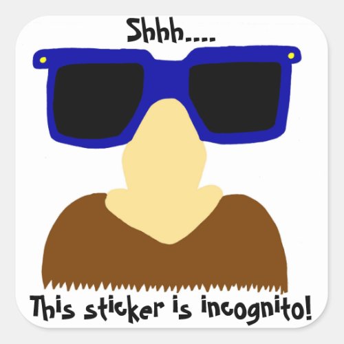 Incognito Mustache  Glasses Stickers _ Set of 20