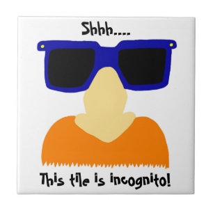Incognito Mustache & Glasses Tile